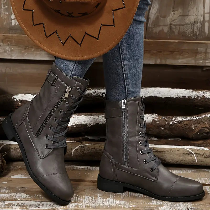 Harper Leather Long Boots