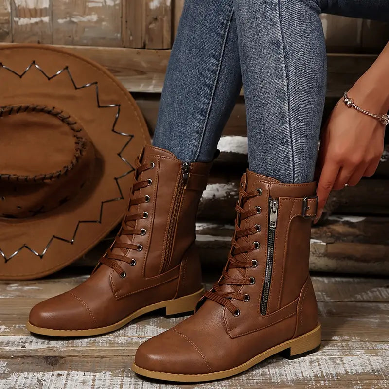 Harper Leather Long Boots