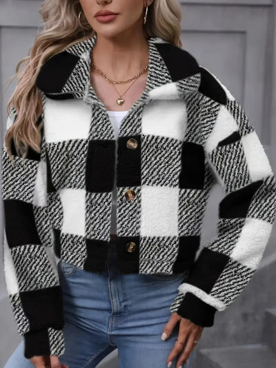 Plaid Teddy Coat