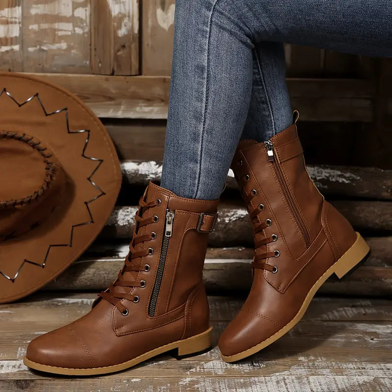 Harper Leather Long Boots
