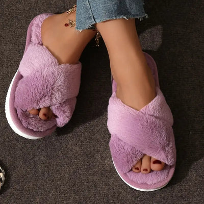 Crisscross Comfy Slippers
