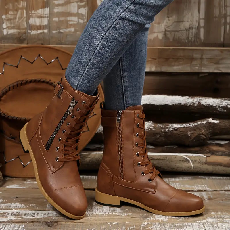 Harper Leather Long Boots