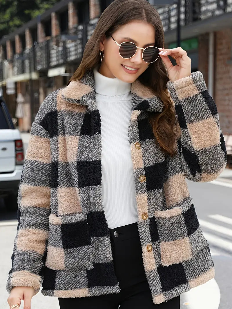 Plaid Patched Jacket