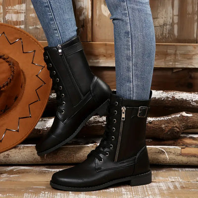 Harper Leather Long Boots